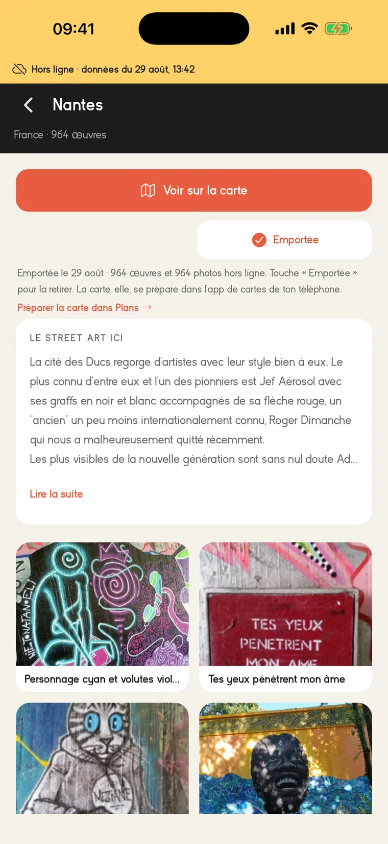 Le mode hors ligne, pour chasser sans réseau